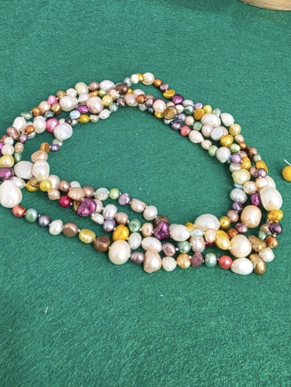 🔹️FINAL SALE🔹️Multicolor Freshwater Pearls Statement Long Necklace